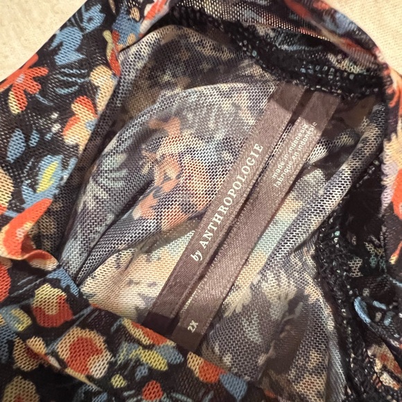 By Anthropologie Half-Sleeve Mesh Top - Picture 4 of 4